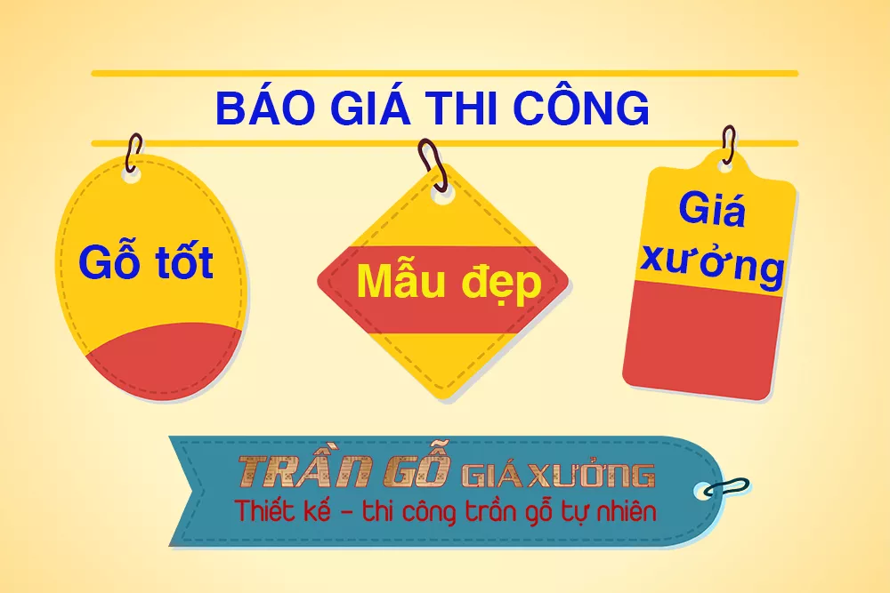 Báo giá thi công trần gỗ tự nhiên