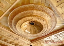 Trần gỗ pơ mu phòng khách