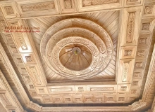 Trần gỗ xoan phòng khách