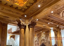 Trần nhà làm bằng gỗ gõ đỏ có bền không?