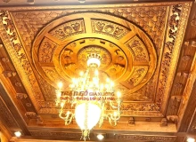 Trần gỗ gõ đỏ - Mẫu trần gỗ gõ đỏ đẹp