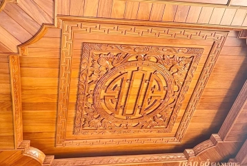 Trần gỗ phòng thờ - mã số: TPT-02