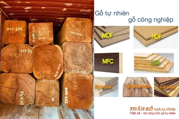 Gỗ tự nhiên và gỗ công nghiệp