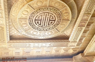 Trần gỗ phòng thờ - mã số: TPT-03